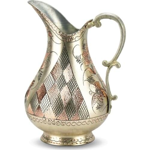 2 liters Large Jug hand hammered copper Turk water pitcher pure copper pitcher made in turkey - 1 piece jug