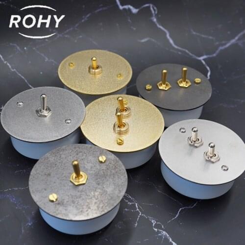 Brass wall switch Light switch Retro Vintage Toggle Switch 220V 1GANG/2GANG 2WAY 10A Wallpad Switch for living room Brass Lever