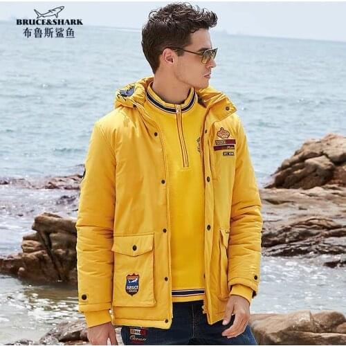 Bruce&Shark Men Jacket Top Quality heavyweight Winter best Embroidery Men Coat Thicker Cotton Male Blouse Fashion Warm big 4XL