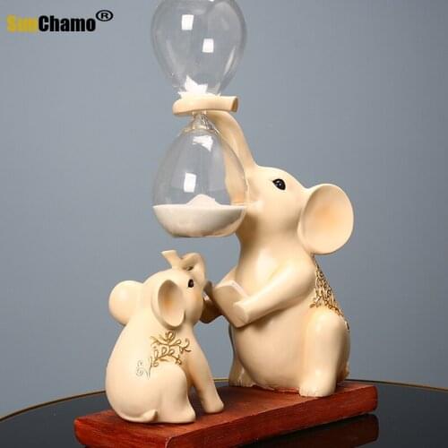 Elephant Hourglass Timer 60 Minutes Creative Wedding New Wedding Gifts for New Couples Room Decoration Decoration Ornaments