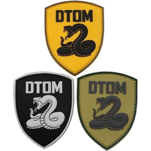 Rattlesnake Bright Yellow Light Yellow White (Luminous) PVC Armband Military Tactical Badge Outdoor Sports Decorative Patch