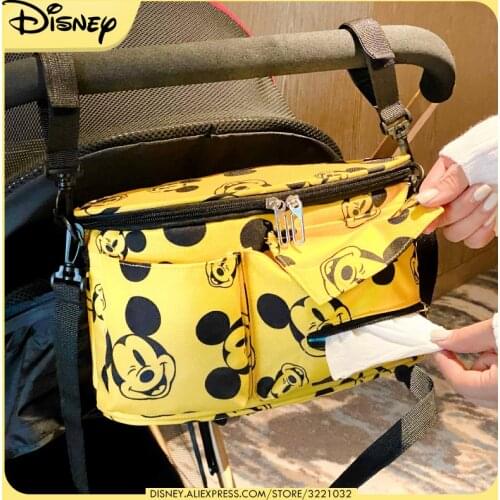 Disney Nappy Diaper bag Cartoon Baby Stroller Bag Organizer Bag Outdoor Travel Hanging Carriage Mommy Bag Stroller Accessories