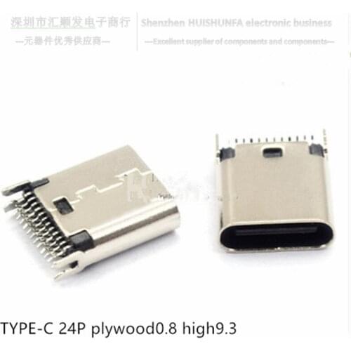 Type-c 24P splint 0.8 high 9.3 hd transmission interface quick charging connector