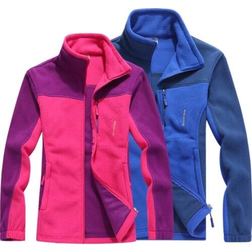 Outdoor Fleece Mens And Womens Autumn And Winter Thick Preserving Polar Fleece Jacket Fashion Stitching Fleece Jacket a