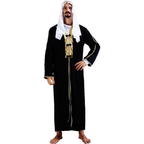 Halloween Party Adult Men Cosplay Clothes Arab Prince Costumes Middle East Dubai Cos Clothing Emirates Clothes