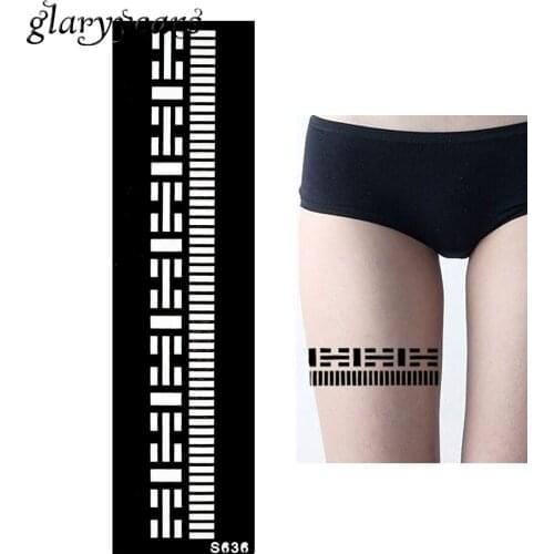 1 Piece Henna Tattoo Stencil Bracelet Anklet Strip Pattern Design Women Waist Leg Body Art Paint Tattoo Template Waterproof S636