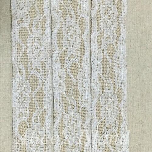 2m/roll jute burlap ribbon with write lace rustic wedding decor wedding decoration centerpieces decoracion vintage