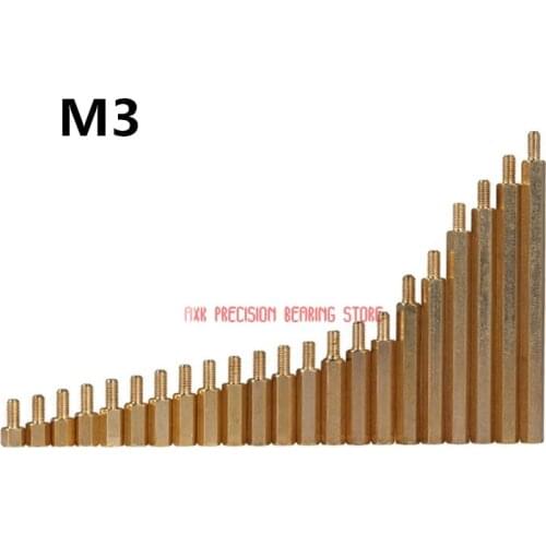 2021 Wood Screws M3 Male 6mm X Female 4-60 Mm Brass Standoff Spacer (4-60)+6 Copper Hexagonal Stud Hollow Pillars M3*(4-60)+6mm