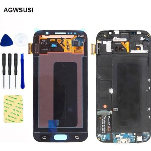 5.1'' AMOLED for SAMSUNG GALAXY S6 G920 SM-G920F G920F G920FD LCD Touch Screen Digitizer Assembly Replacement Free Shipping