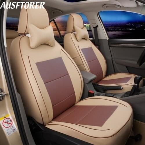 AUSFTORER Custom Cowhide Leather Cover Seats for Jaguar XE Automobile Seat Covers Car Cushion Seat Support Accessories 15PCS/Set