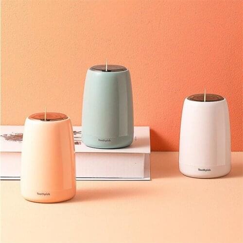 2021 Automatic Pop-up Toothpick Box Portable Pop-up Toothpick Holder Container for Restaurant Kitchen Toothpicks Dispenser