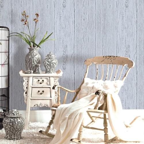 Beibehang Retro Nostalgic Old Wooden Wallpaper Bar Cafe Clothing Store Background Striped 3d wallpapers for living room papel