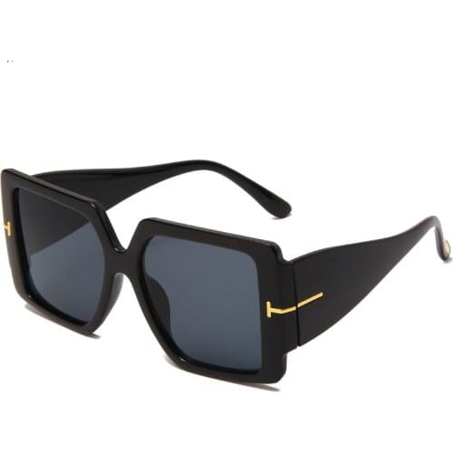 Brand Design Oversized Square Tom Sunglasses For Women Men Fashion Retro Summer Driving Travel UV400 Big Sun Glasses Shades 2021