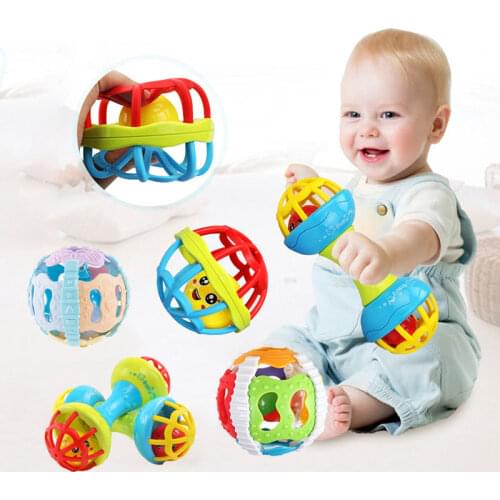 Baby Soft Rattle Toys Infant Cartoon Hand Grasping Teether Stick Early Education Baby Girl Boy Toddler Interactive Toys 0-24M