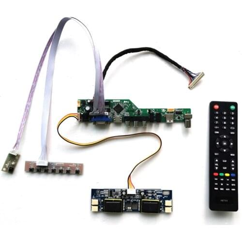 For HT170E01/HT170EX1 4-CCFL 30Pins LVDS monitor panel 1280*1024 Audio VGA USB Remote 17" LCD display controller card kit