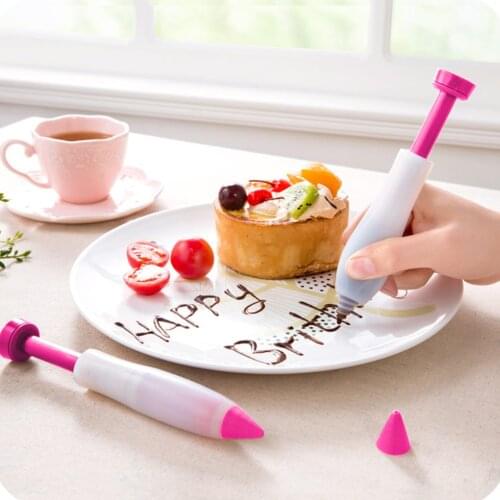 Cake Decorating Writing Pen Silicone Cake Piping Pen DIY Writing Pastry Icing Pen Kitchen Baking Cream Fondant Decorating Tool