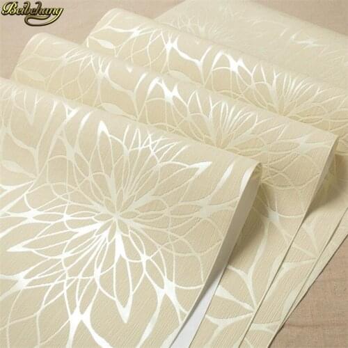 Beibehang Eco-friendly non-woven living room bedroom modern background wallpaper warm and simple 3D stereo relief thick