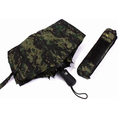 Elargol Camouflage umbrella three Fold umbrella UV Outdoor Umbrella Military Folding umbrella