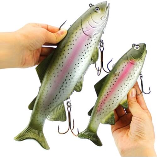 Soft Bait Big Fishing Lures 20cm/30cm Lead Head Jig Fish Sea Bass Lure Fishing Tackle