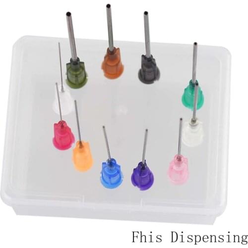 1.5 Inch Tubing length 14G ~ 27G Precision Blunt S.S Dispensing Tips for Each Model * 10PCS (Delivery Box)