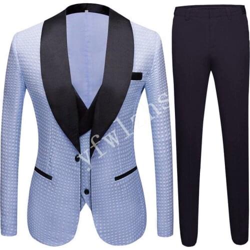 New Arrival Groomsmen Shawl Black Lapel Groom Tuxedos Men Suits Wedding/Prom Best Man Blazer ( Jacket+Pants+Vest+Tie) B730