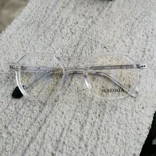 Japanese High Quality Acetate Glasses Frame Men Personality Square Eyeglasses For Women Clear Lens Prescription Eyewear