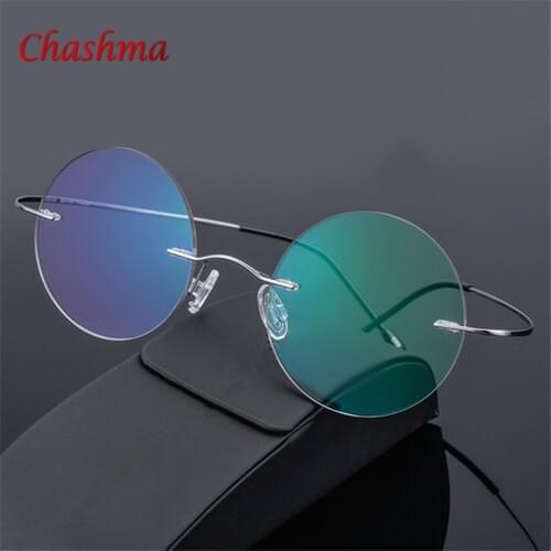 Steve Jobs Star Style Ultra-light Memory Rimless Titanium Myopia Eyeglasses Frame Optical Glasses Men Eyewear Oculos De Grau