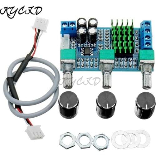 TPA3116D2 Amplifier Board 80W*2 2.0 Channel Audio Power AMP Treble Bass Volume Control DC12-24V XH-M567 For Home Speaker DIY