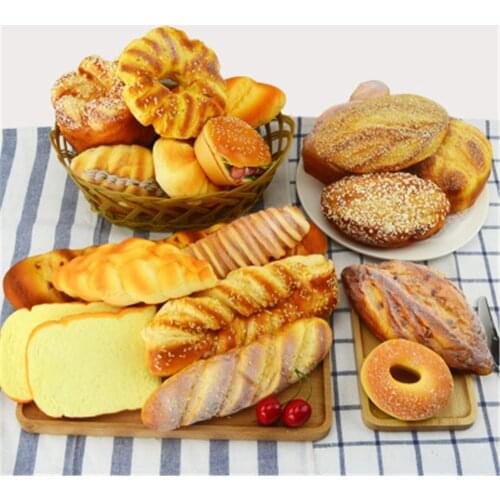 Fake food props bakeshop bakehouse Cafe bakery pastry baking dessert house cake shop store decor simulation bread cake model