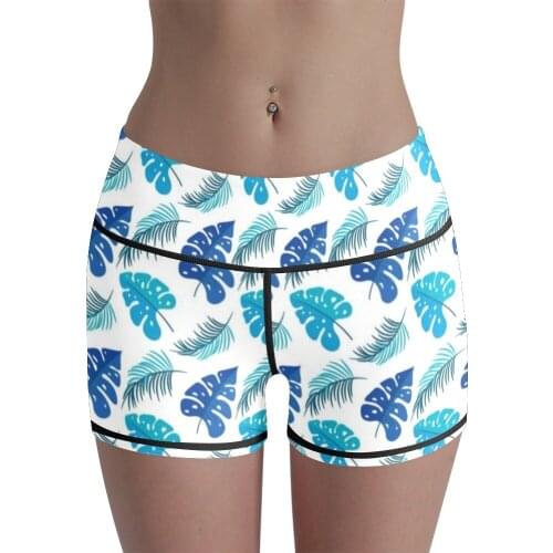 Printed Casual Ladies High Waist Energy Yoga Pants Sports Shorts Sports Tight Bike Shorts Tight Short Slim Sports Shorts