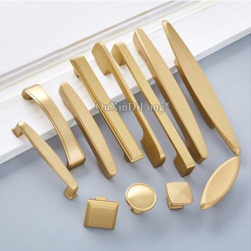 Luxury Elegant 10PCS European Solid Brass Kitchen Cabinet Door Handles Cupboard Wardrobe Drawer Cabinet Pulls Handles and Knobs