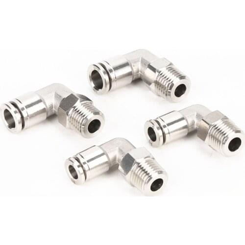 M5 1/8" 1/4" 3/8" 1/2" BSP Male Thread Elbow Pneumatic 304 Stainless Steel Push In Quick Connector Release Air Fitting Plumbing