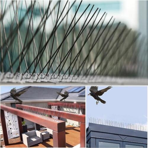 1Pcs 25cm Stainless Steel Bird Repellent Spikes Anti Pigeon Nail Bird Deterrent Tool Pest Control Pigeons Owl Small Birds Fence