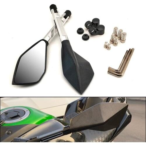 1 Pair Universal Motorcycle Rearview Mirror Moto CNC Side Mirrors For YAMAHA ys 150 tmax 530 tdm 850 fz6n mt10 c8 nmax 155 MT125