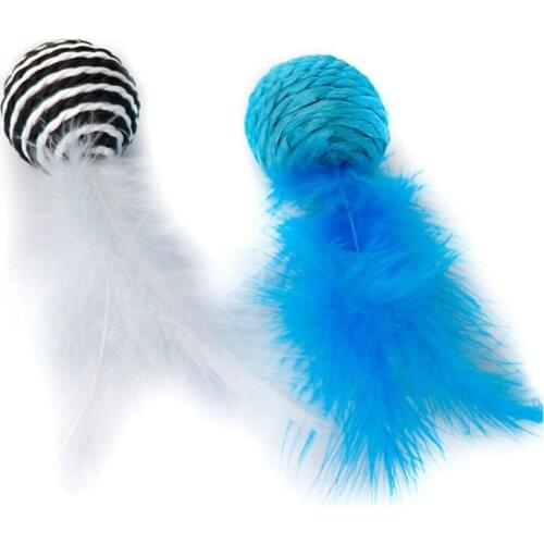 1Pc Cat Wand Refill Toy Fake Feather Replacement Kitten Catnip Toy Cat Chewing Toy Pet Supplies Pet Accessories Random Color
