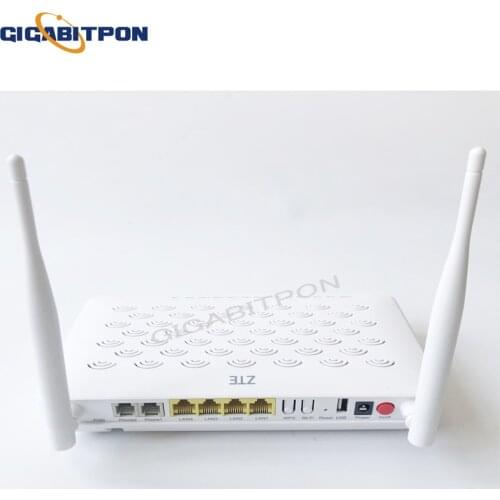 100% original ZTE F660W V5.2 GPON ONU ONT 4FE+ 2TEL+ USB+ Wifi router FTTH fiber optic terminal with power supply and box