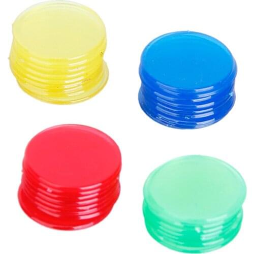 100pcs 2cm Plastic PRO Count Bingo Cards Markers For Classroom And Carnival Bingo Games 4 Colours