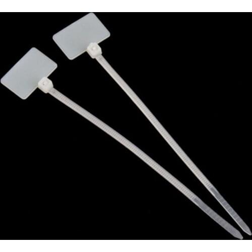 100pcs/lot Zip Ties Write Wire On RJ45 RJ12 Ethernet Power Cable Label Mark Tags Self-Locking Label Tie Network Cable #8797