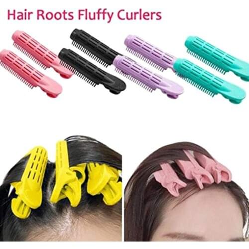 2pcs/set Hair Roots Fluffy Clip Hair Curler Clips Natural Wave Fluffy Clip DIY Hair Styling Tools Women Girl Hair Curling Tools