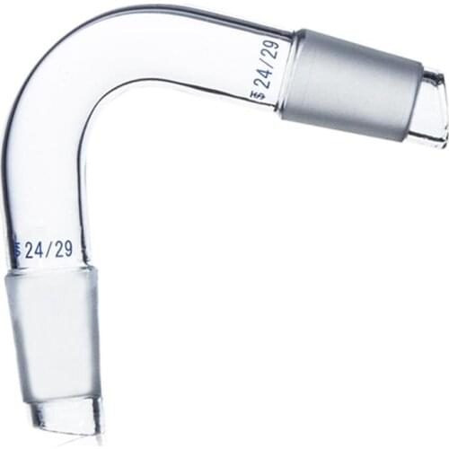 24/29,Glass Bend Adapter,Distillation Tube, Both Joint,24#,75 Degree Bent,Laboratory Glassware
