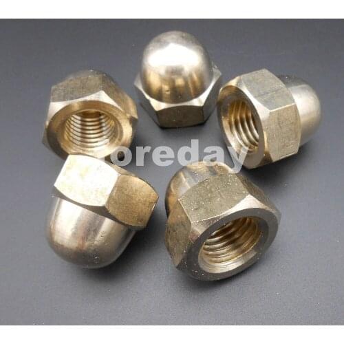 5PCS X NEW HQ M20 Brass Copper Hex Domed Nut Acorn Nuts Cap Nuts M20 20MM 5PCS/LOT HongKong Post or ePacket *BT873