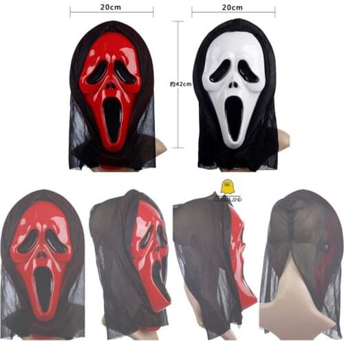8 TYPES Halloween Horror Masks Ghost Face Demon Witch Vampire Screaming Mask Novelty Scary Cosplay Party Decoration Prop
