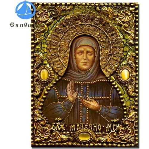 Diamond painting Blessed Matrona Of Moscow pattern diamond embroidery full square round drill 5d diy diamond mosaic art,puzzle