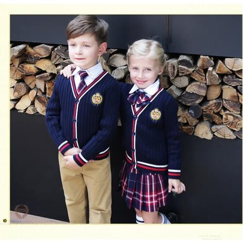 British School Uniform Kindergarten Uniform Wear Kids Primary School Wear Students Childrens Costume 4pcs Set Customes D-0527