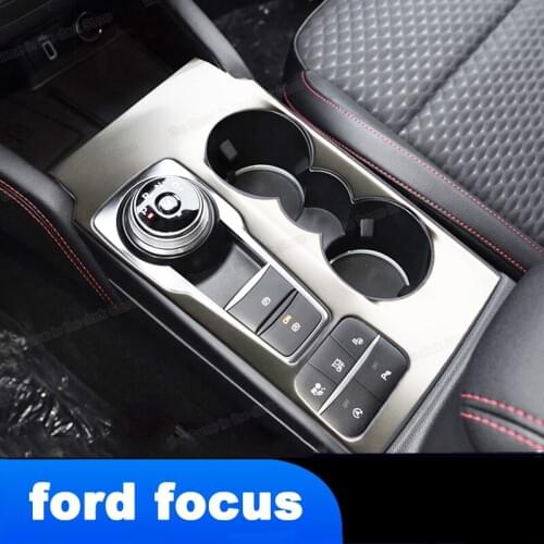 Lsrtw2017 Car Central Control Gear Cup Panel Trims Interior Accessories Auto for Ford Focus MK4 2019 2020 2021 Parts