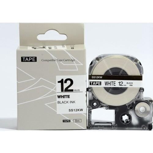 Free shipping 12mm SS12KW KINGJIM label tape kingjim tepra cartridge for lw-300 lw400 or other colors choosable