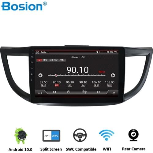 Bosion 10.1" Android 10.0 Car Multimedia Player GPS For HONDA CRV 2012 2013 2014-2016 audio car radio stereo navigator bluetooth