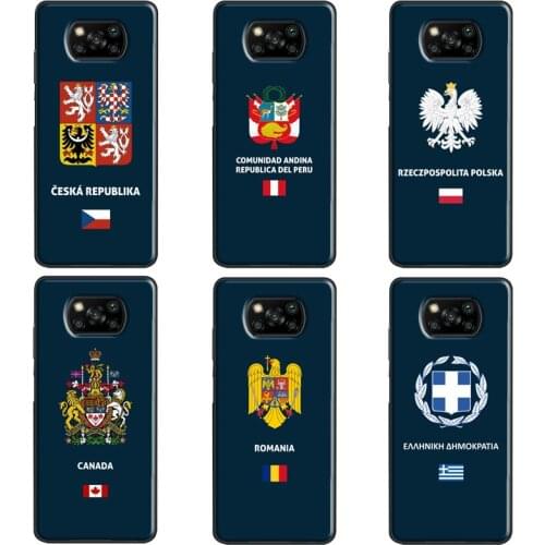 Greece Poland Venezuela Flag For POCO M3 F1 F2 F3 X3 Pro Case For Xiaomi Mi 11 Lite Ultra Note 10 Mi 10T 9T Pro Coque