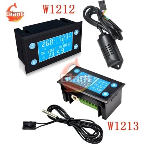 W1212 Digital Temperature Sensor Humidity Meter Thermometer Hygrometer Gauge Temperature Humidity Controller W1213 Thermostat