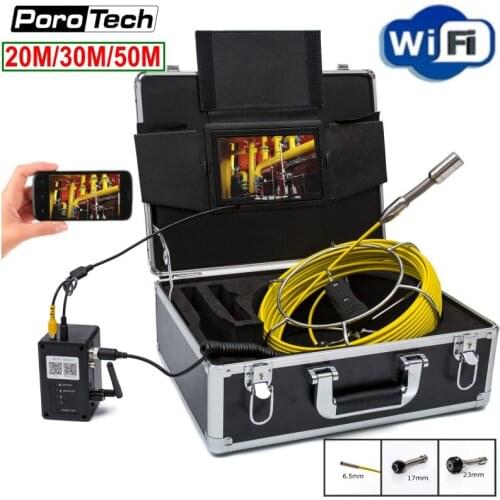 DHL Free WP70 Wireless WiFi Pipe Inspection Video Camera 20/30/50M Drain Sewer Pipeline Industrial Endoscope support Android/IOS
